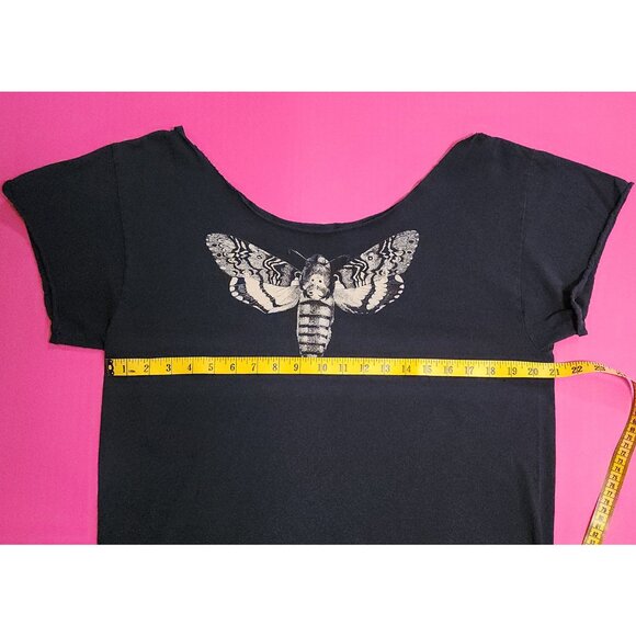 Death Moth - Distressed Vintage Shirt - Oversized Necromance Shirt - Picture 6 of 7